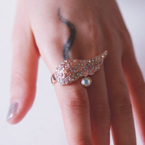 RQ-BL Women's Steampunk Poker Decors Ring