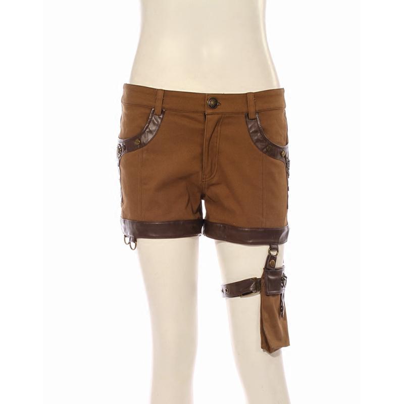 RQ-BL Women's Steampunk Shorts with Thigh Pouch