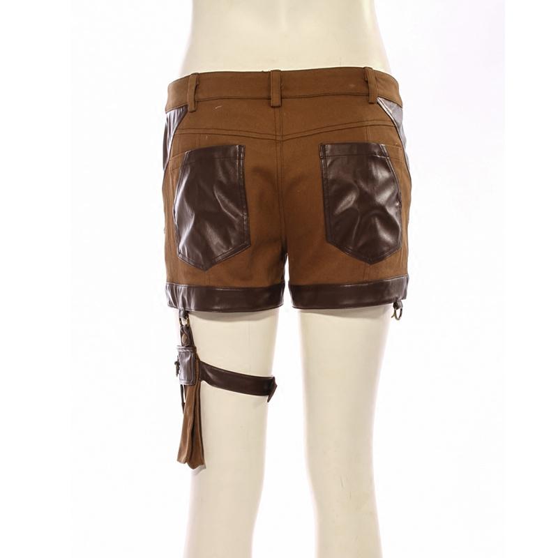 RQ-BL Women's Steampunk Shorts with Thigh Pouch