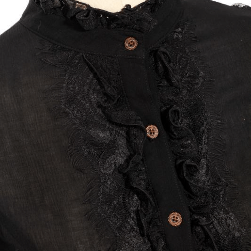 Women's Vintage Goth Steampunk Lace Top
