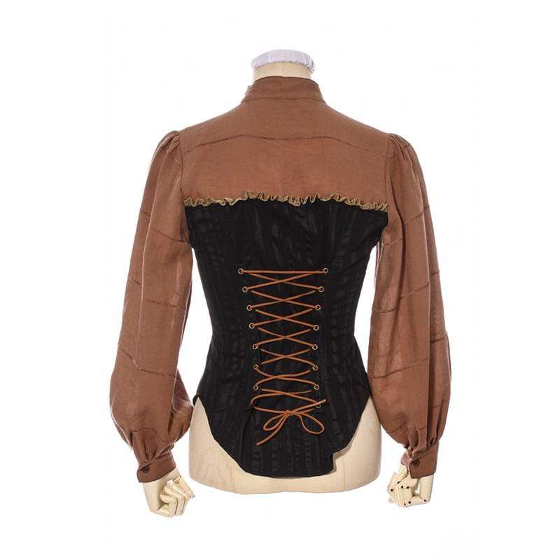 RQ-BL Women's Vintage Style Rounded Bottom Top