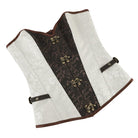 Kobine Women's Gothic Contrast Color Jacquard Overbust Corset