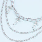 Kobine Unisex Punk Hollow Bow Layered Waist Chain
