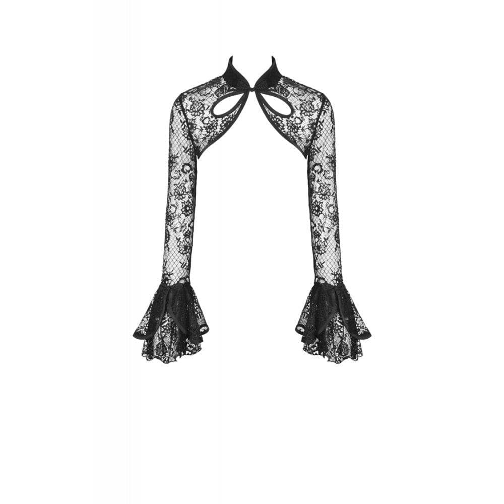 Darkinlove Wome's Gothic Sexy Full Floral Lace Capes