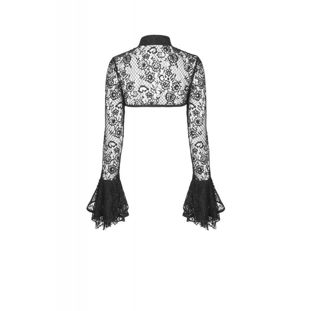 Darkinlove Wome's Gothic Sexy Full Floral Lace Capes