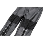 Darkinlove Women's Cyberpunk Sheer Mesh Patchwork Lace-Up Faux Leather Skinny Pants