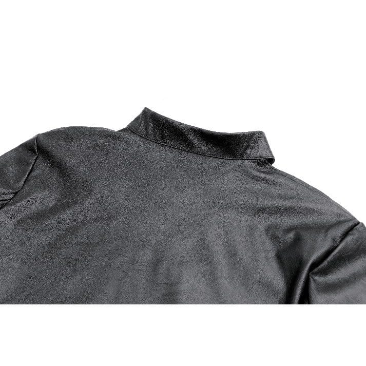 Darkinlove Women's Cyberpunk Spiked Cutout Long Sleeve Cape