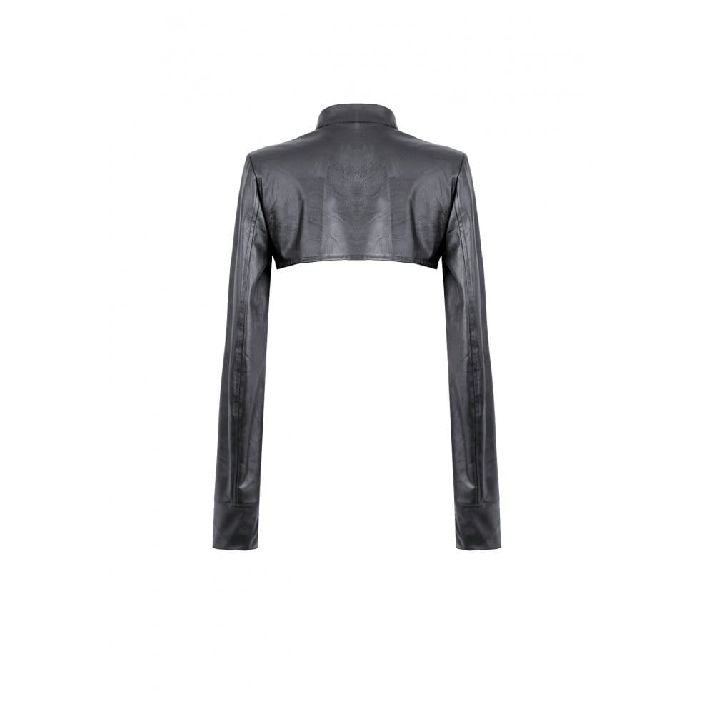 Darkinlove Women's Cyberpunk Spiked Cutout Long Sleeve Cape