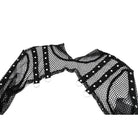 Darkinlove Women's Cyberpunk Studded Hooded Mesh Cape