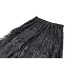 Darkinlove Women's Gothic 3D Floral Applique Vine Embroidered Tiered Maxi Skirt