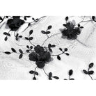 Darkinlove Women's Gothic 3D Floral Applique Vine Embroidered Tiered Maxi Skirt