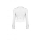 Darkinlove Women's Gothic Bat Collar Ruffled Shirt