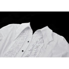 Darkinlove Women's Gothic Bat Collar Ruffled Shirt