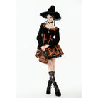 Darkinlove Women's Gothic Bat Star Moon Pattern Pumpkin-shaped Handbag