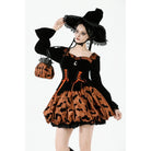 Darkinlove Women's Gothic Bat Star Moon Pattern Pumpkin-shaped Handbag