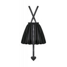 Darkinlove Women's Gothic Bat Wing Buckle Suspender Dress with Tail