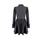 Darkinlove Women's Gothic Bat Wing Patchwork Two‑Tone Long Sleeved Short Dress