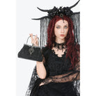 Darkinlove Women's Gothic Beaded Diamante Evening Bag