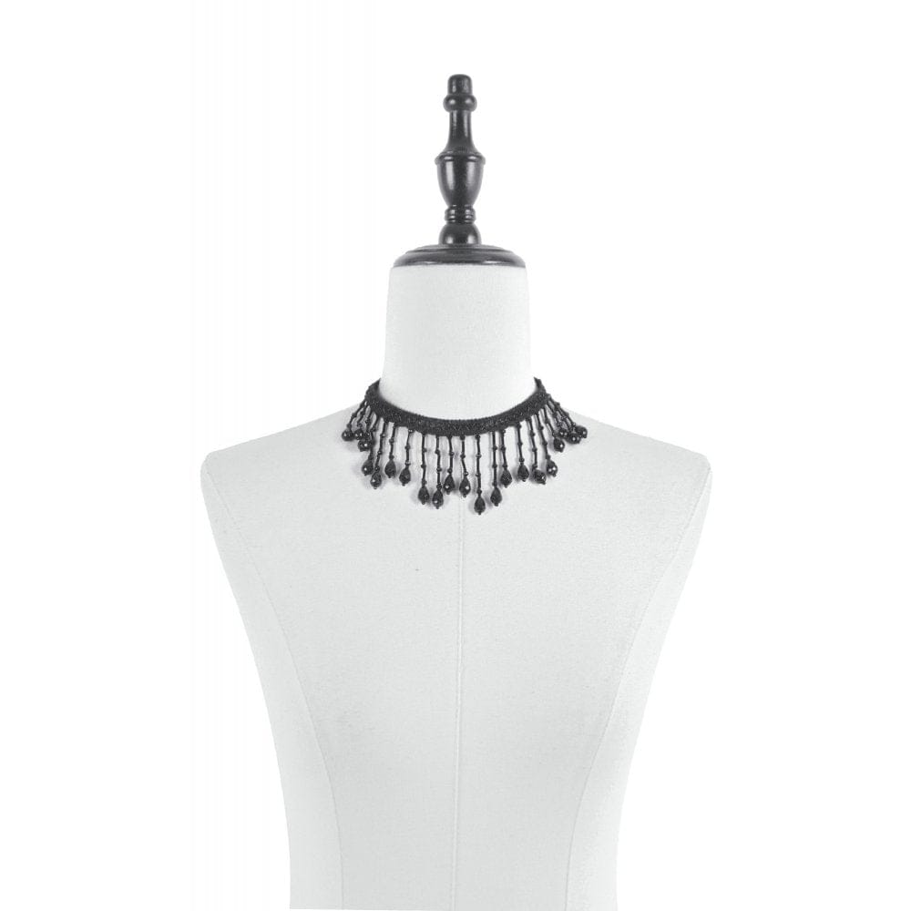 Darkinlove Women's Gothic Beaded Tassels Choker