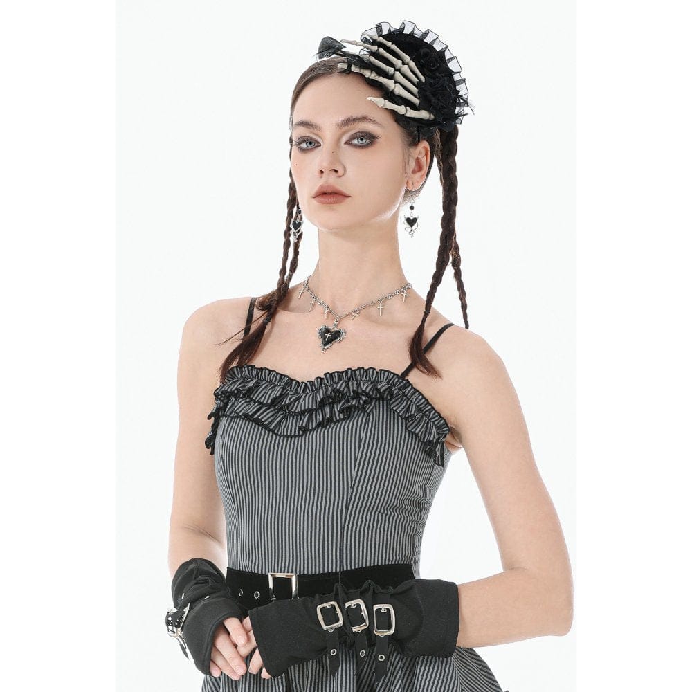 Darkinlove Women's Gothic Beaded Tassels Choker