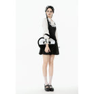Darkinlove Women's Gothic Bow Black&White Heart Bag
