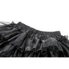 Darkinlove Women's Gothic Bowknot Lace-Trimmed Tiered Shorts