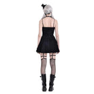 Darkinlove Women's Gothic Buckle Strap Lace-up Slip Dress