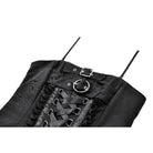Darkinlove Women's Gothic Buckle Strap Lace-up Slip Dress