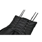 Darkinlove Women's Gothic Buckle Strap Plunging V-neck Slip Dress