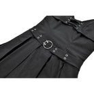 Darkinlove Women's Gothic Buckle Strap Plunging V-neck Slip Dress