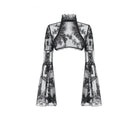 Darkinlove Women's Gothic Butterfly Embroidered Flare Sleeve Lace Cape