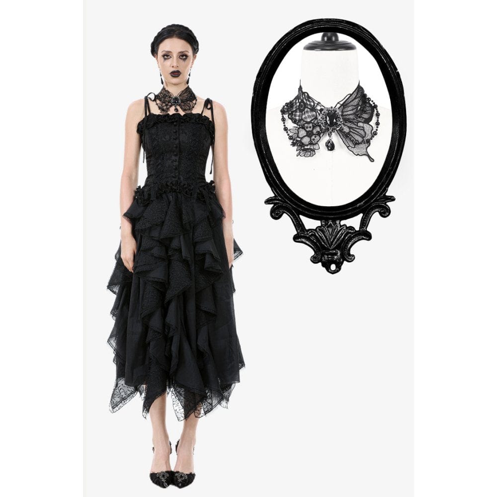 Darkinlove Women's Gothic Butterfly Lace Choker