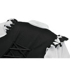 Darkinlove Women's Gothic Contrast Color Harlequin Puff Sleeved Dress