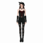 Darkinlove Women's Gothic Contrast Color Lace-up Bustier