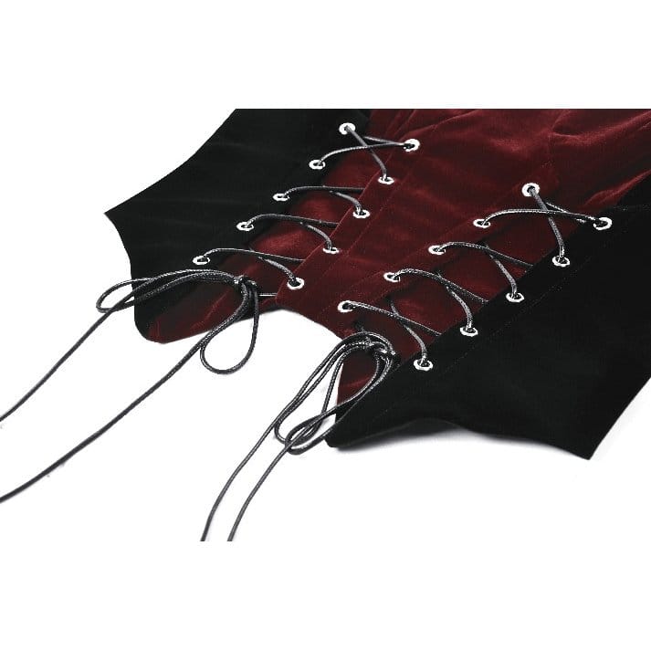 Darkinlove Women's Gothic Contrast Color Lace-up Bustier