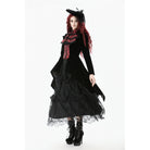 Darkinlove Women's Gothic Contrast Color Mock Two-piece Swallow-tailed Jacket