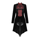 Darkinlove Women's Gothic Contrast Color Mock Two-piece Swallow-tailed Jacket