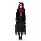 Darkinlove Women's Gothic Contrast Color Mock Two-piece Swallow-tailed Jacket