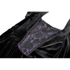 Darkinlove Women's Gothic Contrast Color Square-cut Collar Bell Sleeve Maxi Dress