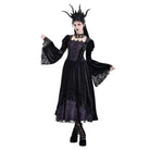 Darkinlove Women's Gothic Contrast Color Square-cut Collar Bell Sleeve Maxi Dress