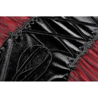 Darkinlove Women's Gothic Contrast Color Velvet Bodycon Dress