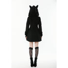 Darkinlove Women's Gothic Cross Plush Cat Ear Hooded Coat