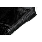 Darkinlove Women's Gothic Cross Trimmed Ruffled Velvet Top