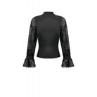 Darkinlove Women's Gothic Cut-out Butterfly Mesh Sleeves Shirt