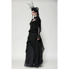 Darkinlove Women's Gothic Cut-out Lace Long Sleeved Shirt