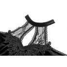 Darkinlove Women's Gothic Cutout Halterneck Velvet Flared Sleeved Shirt