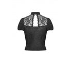 Darkinlove Women's Gothic Cutout Lace Splice Shirt