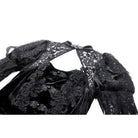 Darkinlove Women's Gothic Cutout Lace Splice Velvet Evening Dress