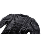 Darkinlove Women's Gothic Cutout Lace Splice Velvet Evening Dress