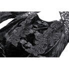 Darkinlove Women's Gothic Cutout Lace Splice Velvet Evening Dress